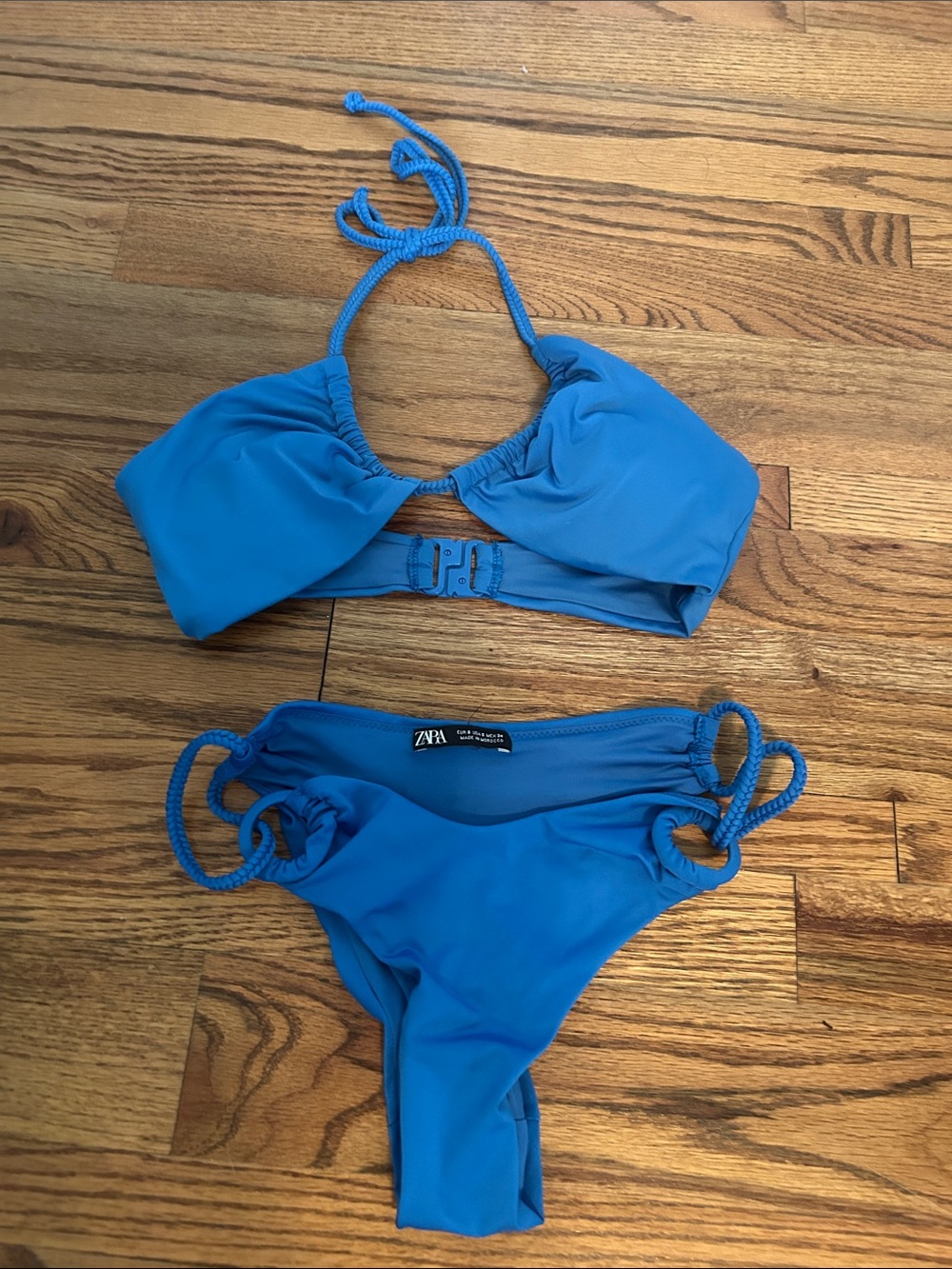 Zara Bright Blue Swim Bikini Top